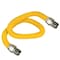 Flextron Gas Line Hose 3/8'' O.D.x72'' Len 1/2" FIP Fittings Yellow Coated Stainless Steel Flexible Connector FTGC-YC14-72B - alternate 1
